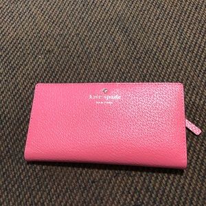 Kate Spade coral color leather wallet